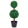 Ball-shaped artificial boxwood plant with green pot 60 cm by vidaXL, artificial flora - Ref: Foro24-336510, Price: 41,82 €, D...