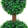 Ball-shaped artificial boxwood plant with green pot 60 cm by vidaXL, artificial flora - Ref: Foro24-336510, Price: 41,82 €, D...