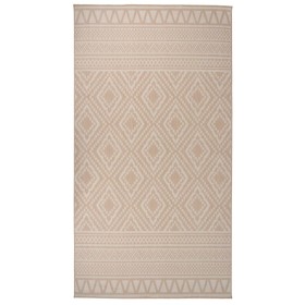 Braun gestreifter flachgewebter Outdoor-Teppich 80x150 cm von vidaXL, Teppiche - Ref: Foro24-340862, Preis: 32,15 €, Rabatt: %