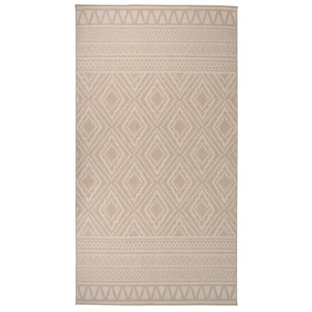 Braun gestreifter flachgewebter Outdoor-Teppich 80x150 cm von vidaXL, Teppiche - Ref: Foro24-340862, Preis: 31,45 €, Rabatt: %