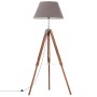 Brown and gray solid teak wood tripod lamp 141 cm by vidaXL, Lamps - Ref: Foro24-288078, Price: 85,85 €, Discount: %