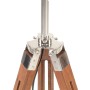 Brown and gray solid teak wood tripod lamp 141 cm by vidaXL, Lamps - Ref: Foro24-288078, Price: 85,85 €, Discount: %