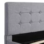 Hydraulic bed with storage and LED light gray fabric 140x200 cm by vidaXL, Beds and slatted bases - Ref: Foro24-285579, Price...