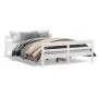 Bed frame with white pine wood headboard 140x200 cm by vidaXL, Beds and slatted bases - Ref: Foro24-842787, Price: 162,15 €, ...
