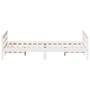 Bed frame with white pine wood headboard 140x200 cm by vidaXL, Beds and slatted bases - Ref: Foro24-842787, Price: 169,15 €, ...