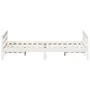 Bed frame with white pine wood headboard 140x200 cm by vidaXL, Beds and slatted bases - Ref: Foro24-842787, Price: 162,15 €, ...