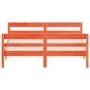 Bed frame with wax brown pine wood headboard 120x200 cm by vidaXL, Beds and slatted bases - Ref: Foro24-842793, Price: 123,04...