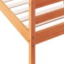 Bed frame with wax brown pine wood headboard 120x200 cm by vidaXL, Beds and slatted bases - Ref: Foro24-842793, Price: 124,32...