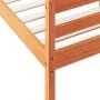Bed frame with wax brown pine wood headboard 120x200 cm by vidaXL, Beds and slatted bases - Ref: Foro24-842793, Price: 123,04...