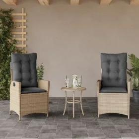 Garden recliners and beige mix cushions 2 units PE rattan by vidaXL, Garden chairs - Ref: Foro24-365269, Price: 253,65 €, Dis...