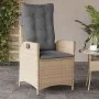 Garden recliners and beige mix cushions 2 units PE rattan by vidaXL, Garden chairs - Ref: Foro24-365269, Price: 253,10 €, Dis...