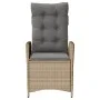 Garden recliners and beige mix cushions 2 units PE rattan by vidaXL, Garden chairs - Ref: Foro24-365269, Price: 253,10 €, Dis...