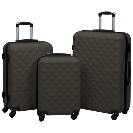 Set of 3-piece hardshell suitcases with wheels in anthracite gray ABS. by vidaXL, Suitcases - Ref: Foro24-92417, Price: 138,6...