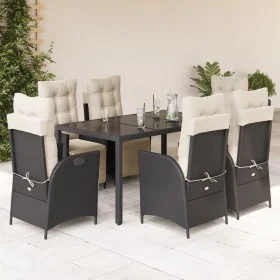 7-piece garden dining set and black synthetic rattan cushions by vidaXL, Garden sets - Ref: Foro24-3213317, Price: 936,21 €, ...