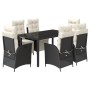 7-piece garden dining set and black synthetic rattan cushions by vidaXL, Garden sets - Ref: Foro24-3213317, Price: 815,67 €, ...