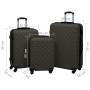 Set starre Koffer mit Rädern 3 Stück ABS anthrazitgrau von vidaXL, Koffer - Ref: Foro24-92417, Preis: 133,61 €, Rabatt: %