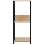 Kleines Regal aus schwarzem und Eichenholz, 33,5 x 39,6 x 79,7 cm von vidaXL, Bücherregale und Regale - Ref: Foro24-288233, P...