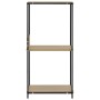 Kleines Regal aus schwarzem und Eichenholz, 33,5 x 39,6 x 79,7 cm von vidaXL, Bücherregale und Regale - Ref: Foro24-288233, P...