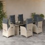 Garden dining set 7 pieces and light gray synthetic rattan cushions by vidaXL, Garden sets - Ref: Foro24-3213362, Price: 948,...
