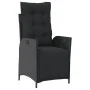 Garden recliner with footrest in black PE rattan by vidaXL, Garden chairs - Ref: Foro24-365281, Price: 138,24 €, Discount: %