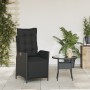 Garden recliner with footrest in black PE rattan by vidaXL, Garden chairs - Ref: Foro24-365281, Price: 129,77 €, Discount: %