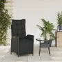 Garden recliner with footrest in black PE rattan by vidaXL, Garden chairs - Ref: Foro24-365281, Price: 138,24 €, Discount: %