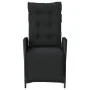 Garden recliner with footrest in black PE rattan by vidaXL, Garden chairs - Ref: Foro24-365281, Price: 138,24 €, Discount: %