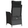 Garden recliner with footrest in black PE rattan by vidaXL, Garden chairs - Ref: Foro24-365281, Price: 138,24 €, Discount: %