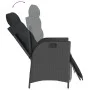 Garden recliner with footrest in black PE rattan by vidaXL, Garden chairs - Ref: Foro24-365281, Price: 138,24 €, Discount: %