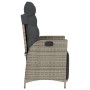 Gartenliegesessel mit Fußstütze aus grauem synthetischem Rattan von vidaXL, Gartenstühle - Ref: Foro24-365283, Preis: 120,72 ...