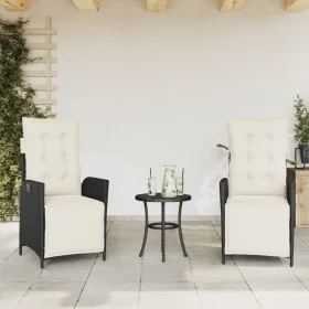 Gartenliegen mit Fußstütze, 2 Stück, schwarzes PE-Rattan von vidaXL, Gartenstühle - Ref: Foro24-365288, Preis: 261,51 €, Raba...