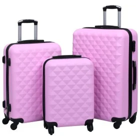 Pink ABS 3-piece hard suitcase set by vidaXL, Suitcases - Ref: Foro24-92414, Price: 145,77 €, Discount: %