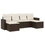 6-piece garden sofa set and brown synthetic rattan cushions by vidaXL, Modular outdoor sofas - Ref: Foro24-3251660, Price: 36...