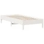 Solid white pine wood bed frame 90x200 cm by vidaXL, Beds and slatted bases - Ref: Foro24-842711, Price: 80,80 €, Discount: %