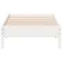 Solid white pine wood bed frame 90x200 cm by vidaXL, Beds and slatted bases - Ref: Foro24-842711, Price: 80,80 €, Discount: %
