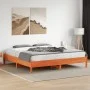 Solid wax brown pine wood bed frame 180x200 cm by vidaXL, Beds and slatted bases - Ref: Foro24-842689, Price: 118,70 €, Disco...