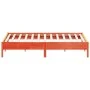 Solid wax brown pine wood bed frame 180x200 cm by vidaXL, Beds and slatted bases - Ref: Foro24-842689, Price: 118,70 €, Disco...
