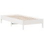 Estructura de cama madera maciza de pino blanco 100x200 cm de vidaXL, Camas y somieres - Ref: Foro24-842707, Precio: 84,76 €,...