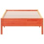Wax brown solid pine wood bed frame 90x200 cm by vidaXL, Beds and slatted bases - Ref: Foro24-842713, Price: 82,03 €, Discoun...