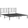 Bettgestell mit schwarzem Metallkopfteil 183x213 cm von vidaXL, Betten und Lattenroste - Ref: Foro24-355566, Preis: 107,27 €,...