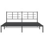Bettgestell mit schwarzem Metallkopfteil 183x213 cm von vidaXL, Betten und Lattenroste - Ref: Foro24-355566, Preis: 107,27 €,...