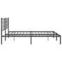 Bed frame with black metal headboard 183x213 cm by vidaXL, Beds and slatted bases - Ref: Foro24-355566, Price: 105,60 €, Disc...