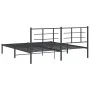 Bed frame with black metal headboard 183x213 cm by vidaXL, Beds and slatted bases - Ref: Foro24-355566, Price: 105,60 €, Disc...
