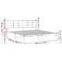 Bed frame with black metal headboard 183x213 cm by vidaXL, Beds and slatted bases - Ref: Foro24-355566, Price: 105,60 €, Disc...