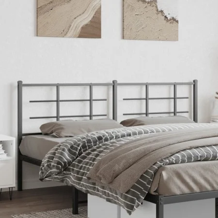 Kopfteil aus schwarzem Metall, 193 cm von vidaXL, Kopf- und Fußteile - Ref: Foro24-355598, Preis: 38,50 €, Rabatt: %