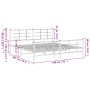 Black metal headboard and footboard bed frame 193x203 cm by vidaXL, Beds and slatted bases - Ref: Foro24-355585, Price: 132,8...