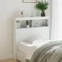 Bed headboard with white LED 100x17x102 cm by vidaXL, Headboards and footboards - Ref: Foro24-839182, Price: 72,65 €, Discoun...
