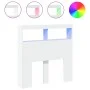 Bed headboard with white LED 100x17x102 cm by vidaXL, Headboards and footboards - Ref: Foro24-839182, Price: 72,65 €, Discoun...