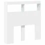 Bed headboard with white LED 100x17x102 cm by vidaXL, Headboards and footboards - Ref: Foro24-839182, Price: 72,65 €, Discoun...