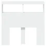 Bed headboard with white LED 100x17x102 cm by vidaXL, Headboards and footboards - Ref: Foro24-839182, Price: 72,65 €, Discoun...